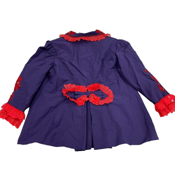 Purple & Red Lace Floral Top Skirt Drawstring Pouch Plus Size Cosplay Theater - Picture 16 of 16